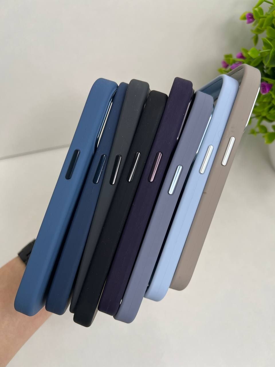 Чехол Silicone Metal на iPhone 16 Pro Max софттач чохол силіконовий