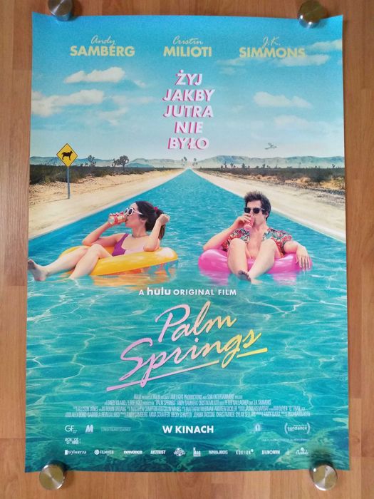 Plakat filmowy PALM SPRINGS/Oryginał z 2021 roku.