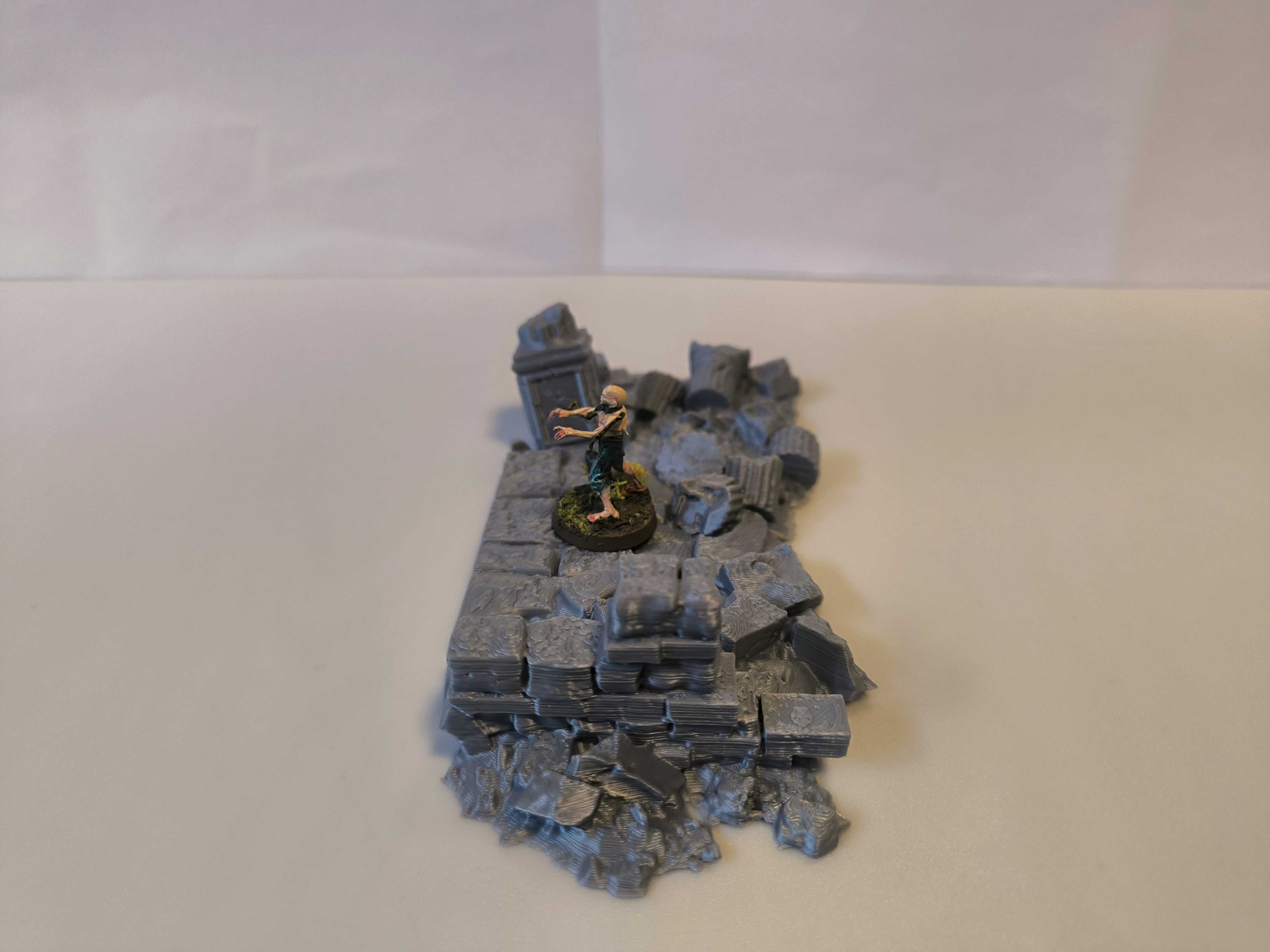 Zrujnowana droga zakończenie drogi RE1 (Lost City) RPG D&D Diorama