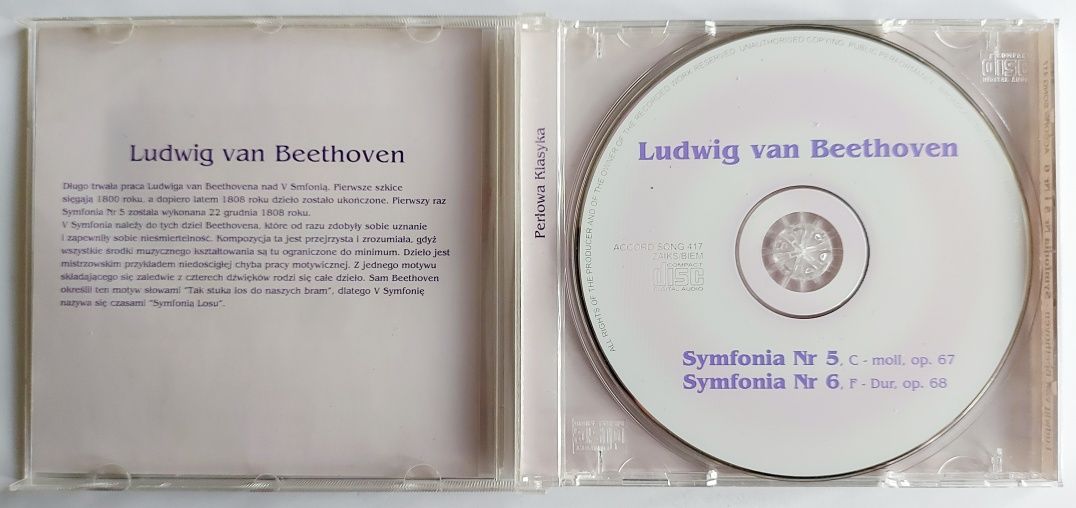 Ludwig Van Beethoven Symfonia Nr5 op. 67 Nr6 op. 68 2002r