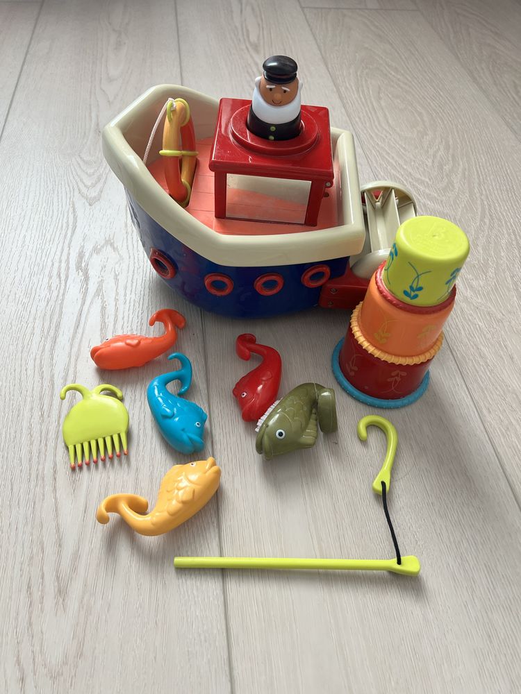 Корабль battat, машинки battat, гусениця fisher price