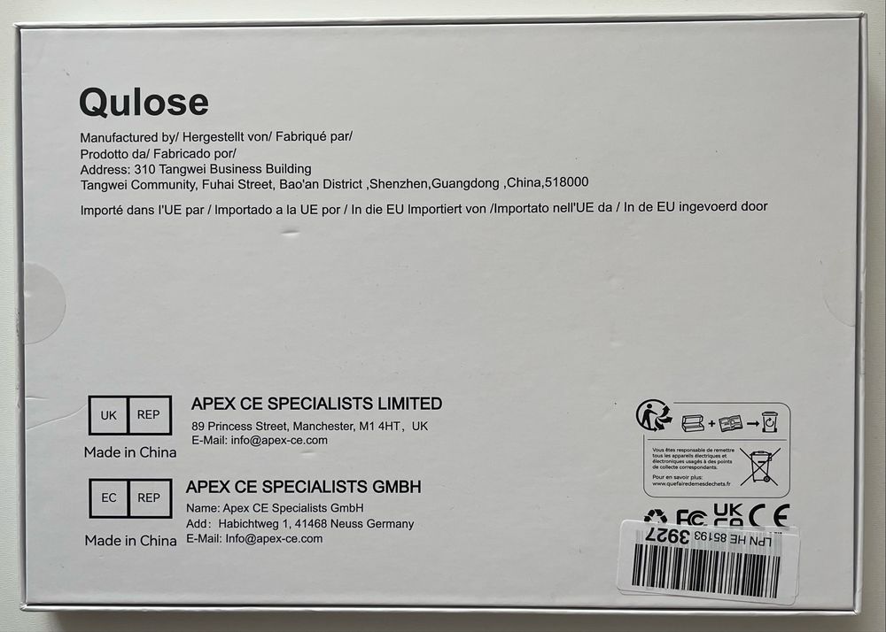 Klawiatura Qulose Bluetooth AZERTY do Surface Pro 3-7+ z touchpadem