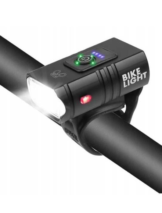 Zestaw LED oświetlenia rowerowego z USB – lampka przednia i tylna