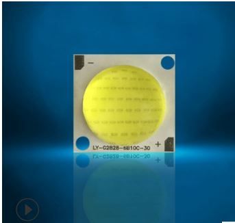 Потужний лінзований LED COB світлодіод 50w 60W 70W 6000K 12B10C 1.8A