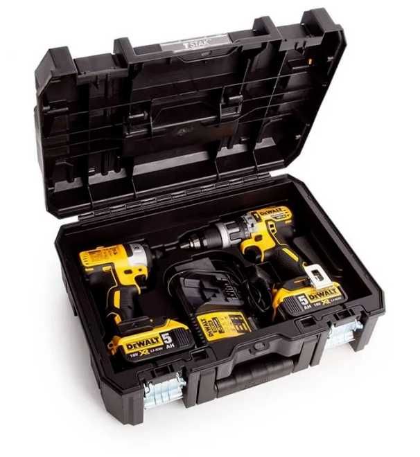 ZESTAW 18V 2x5Ah Wiertarka DCD796 + Zakrętarka DCF887 DeWALT DCK266P2T