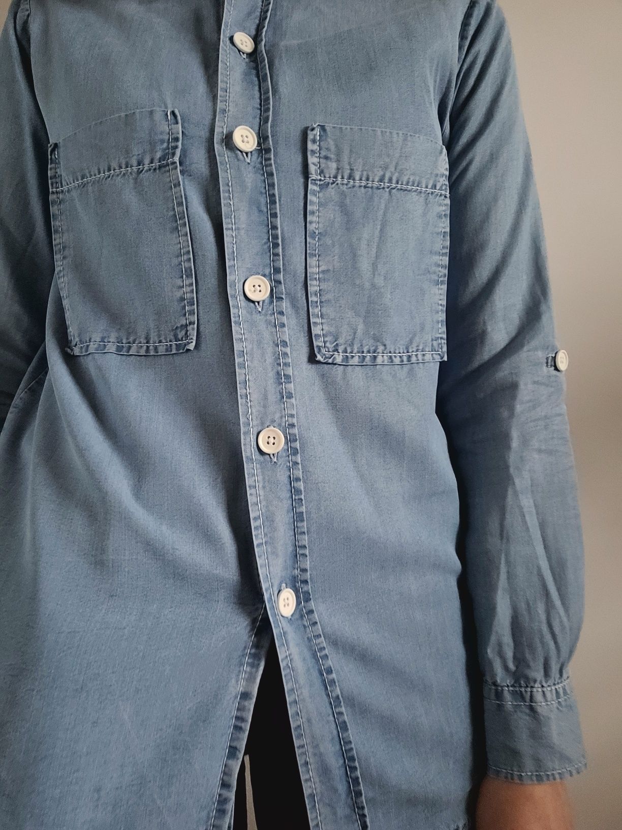 Jeansowa koszula oversize lyocell Zara