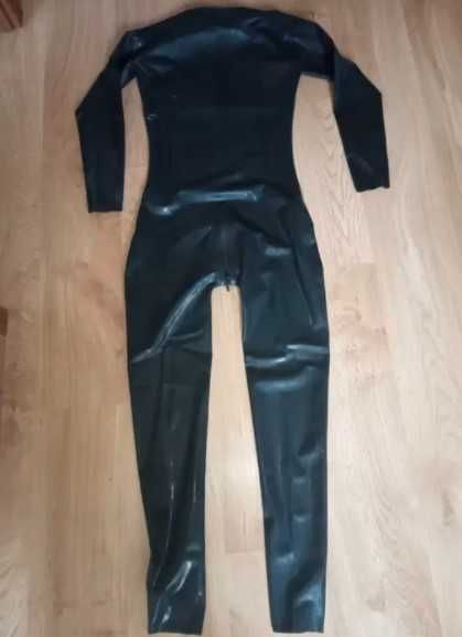 500d/ODREKI Sylwester przebranie Halloween lateks L kombinezon catsuit