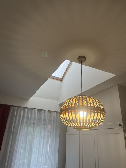 Boho lampa z naturalnego bambusa