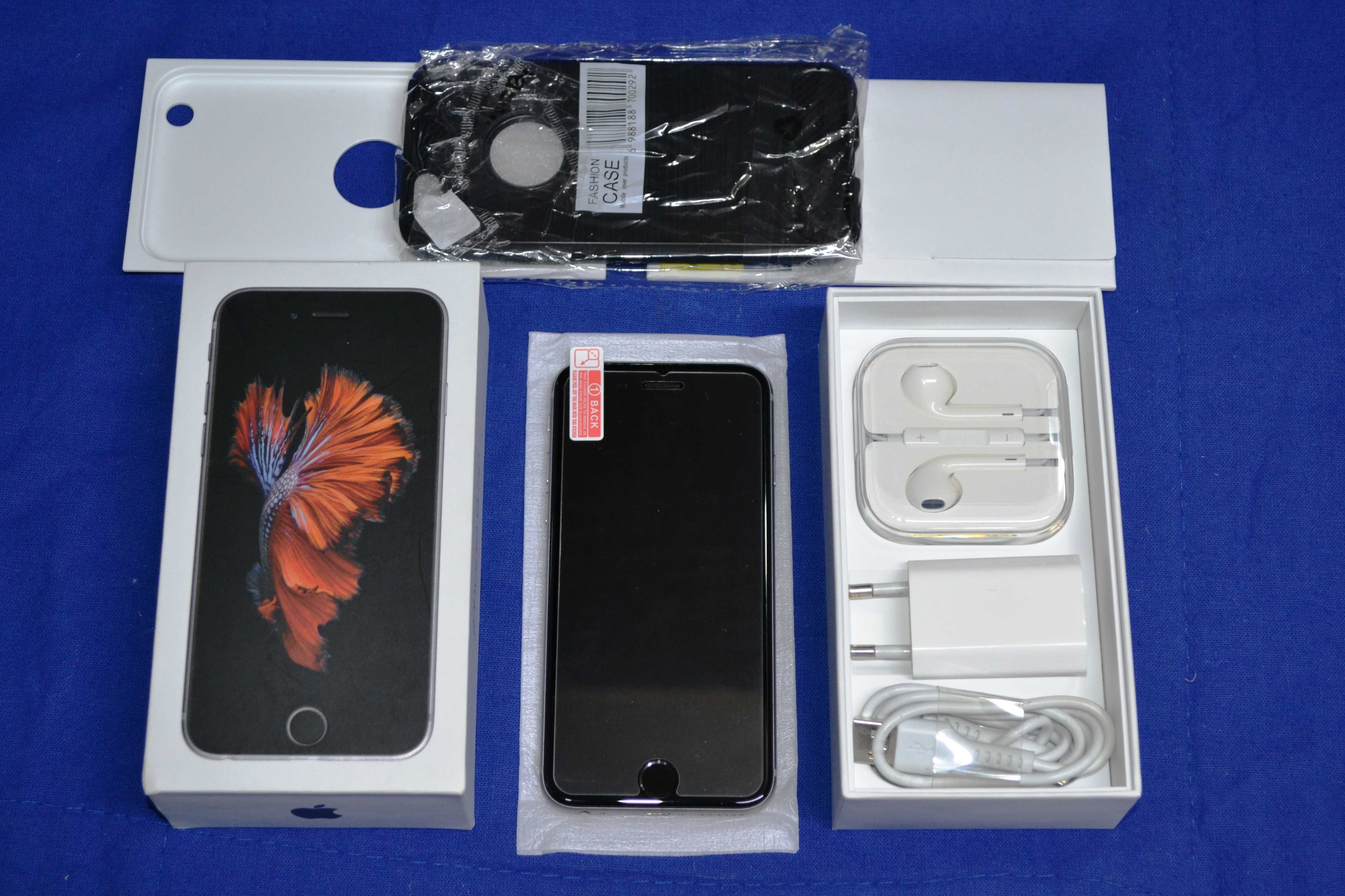 Nowy Apple iPhone 6S 2GB/16GB Space Gray+ szkło+ etui carbon+ Gratisy