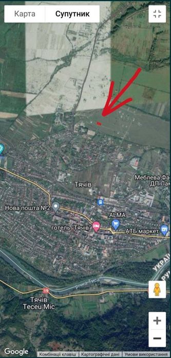 Земельна ділянка для будівництва Тячів