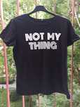 T-shirt czarny z nadrukiem basic S 36