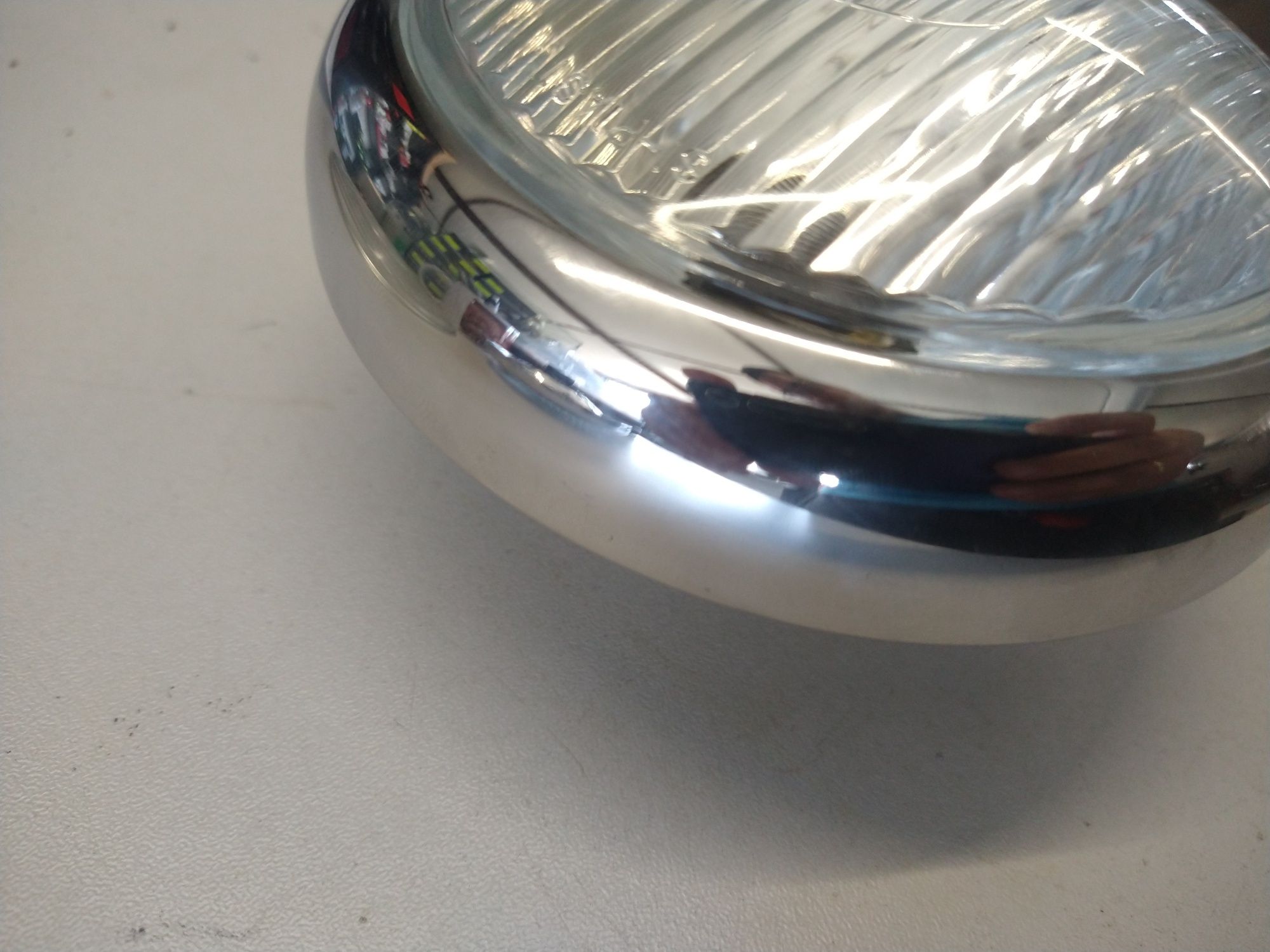 Komar lampa przód szkło ramka chrom element optyczny kpl