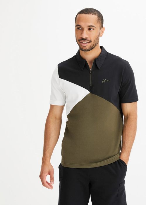 B.P.C koszulka męska polo kolorowa z zamkiem 3XL.