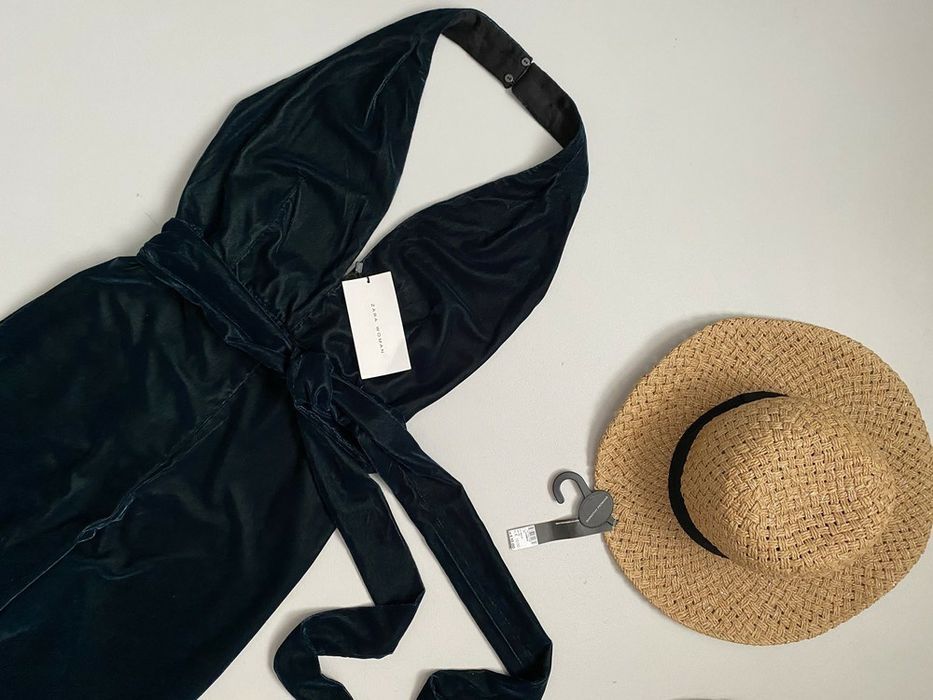 Новый роскошный брючный комбинезон с широкими штанами палаццо zara