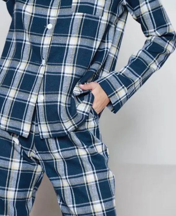 Тепла фланелева жіноча піжама, одяг для дому QC brand, розмір L