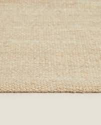 zara home dywan rug wełna bawełna beż