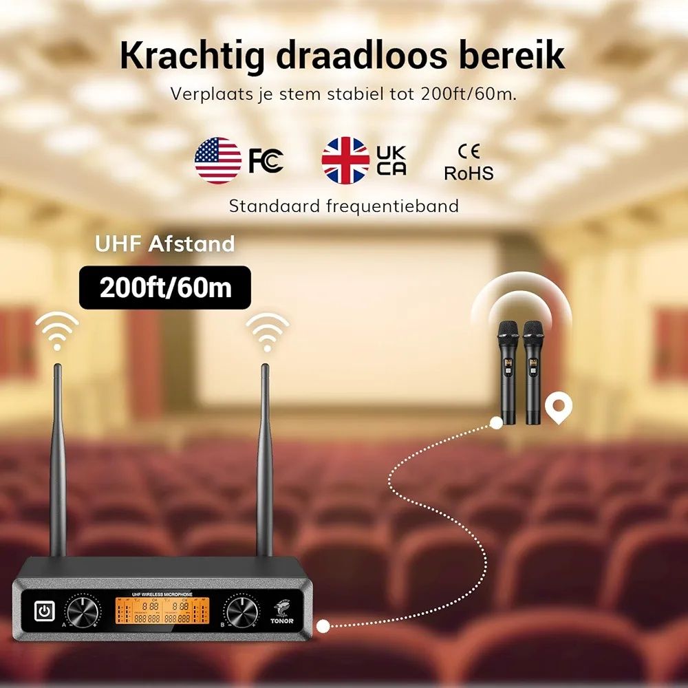 TONOR TW820 – Profesjonalny bezprzewodowy system mikrofonowy UHF