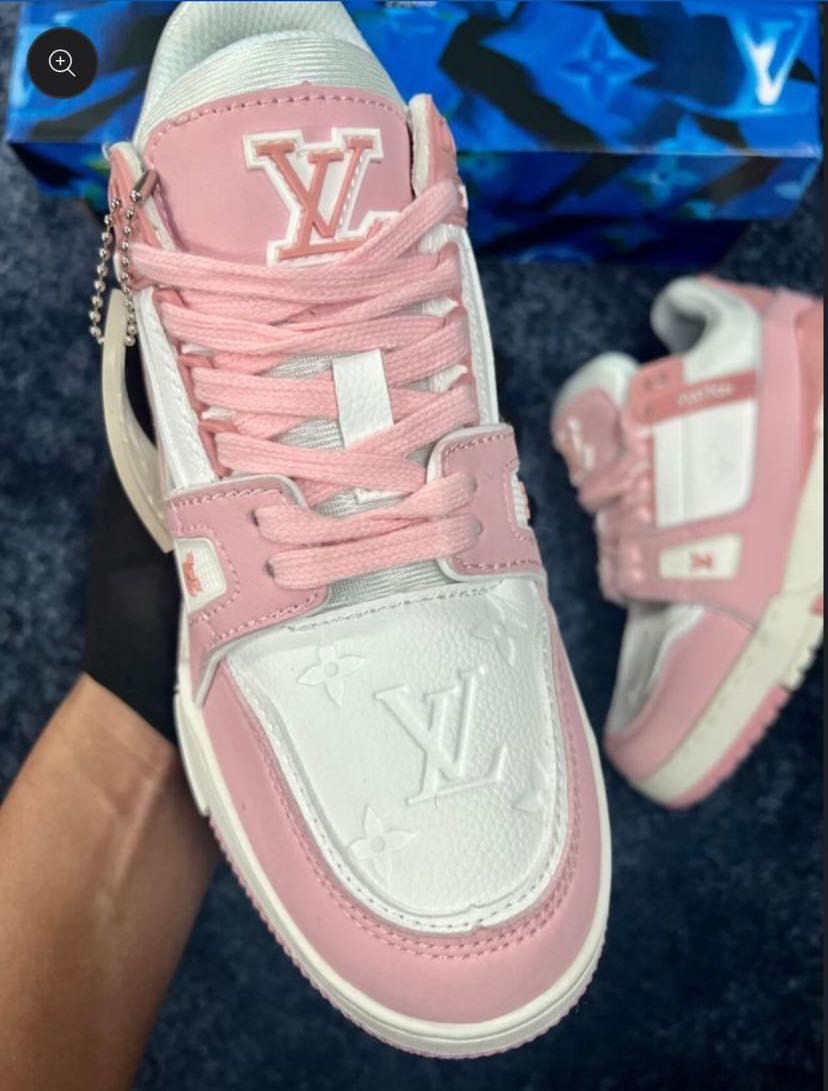 Tenis Louis Vuitton Trainer Rosas