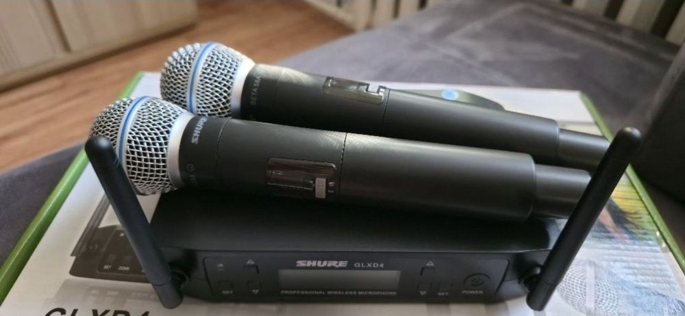 Shure GLXD4 Beta 58A Bezprzewodowy Zestaw Odbiornik Dwa Mikrofony