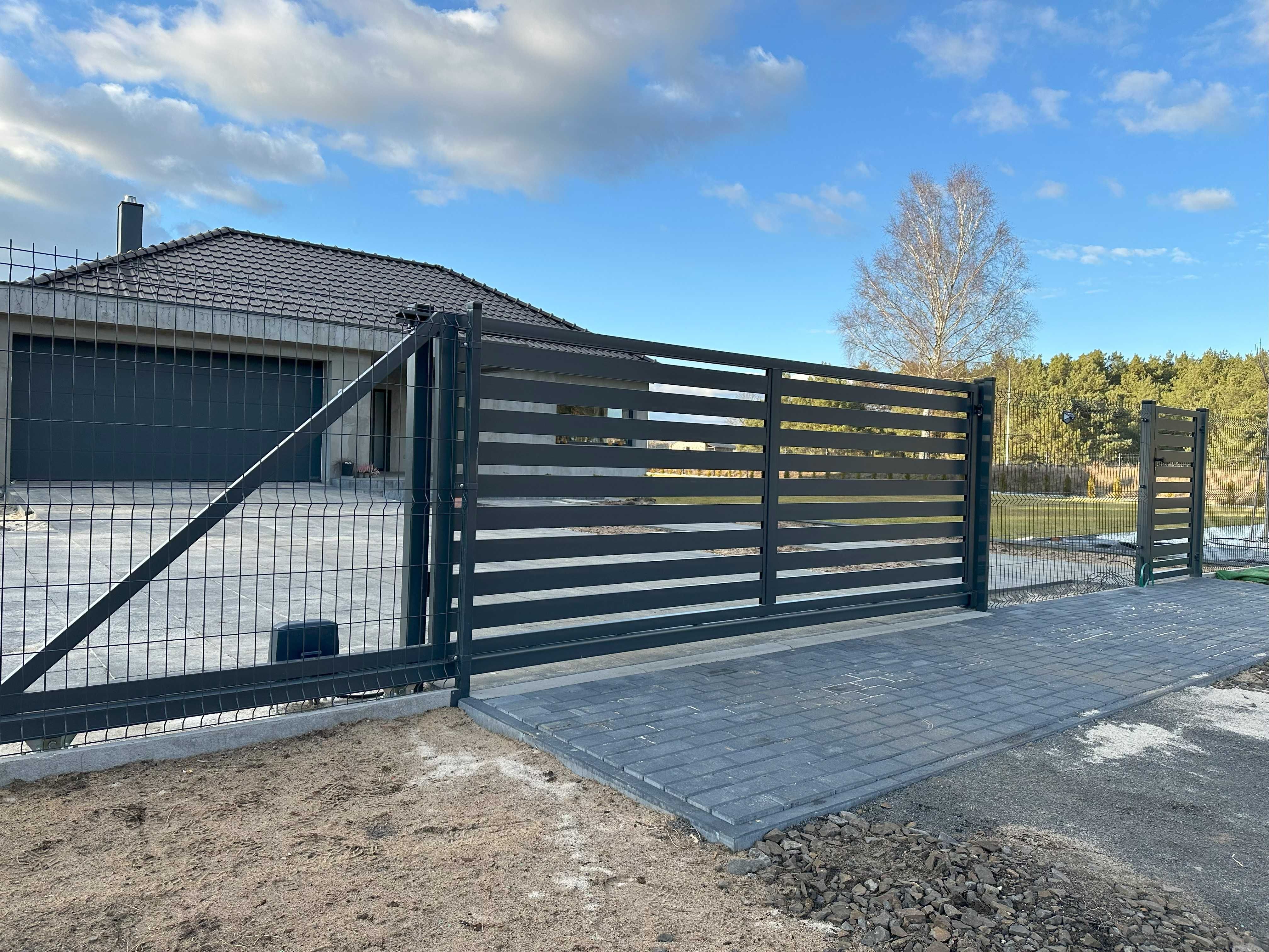 Ogrodzenie Panelowe Brama Automat Furtka Domofon Płot Panele 2d 3d