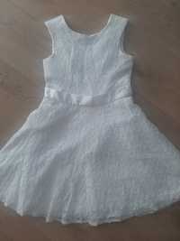 Biała/śmietankowa sukieneczka dla dziewczynki Cool Club rozm. 134