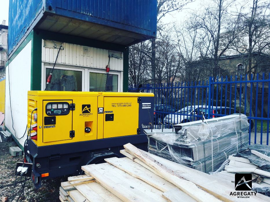 Agregat prądotwórczy Generator prądu Atlas Copco Honda Fogo Wynajem