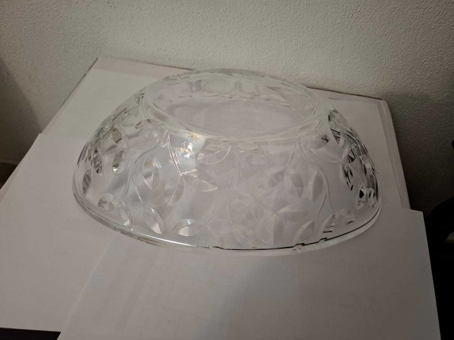 Centro de Mesa Oval RCR Laurus, 34 cm, Cristal