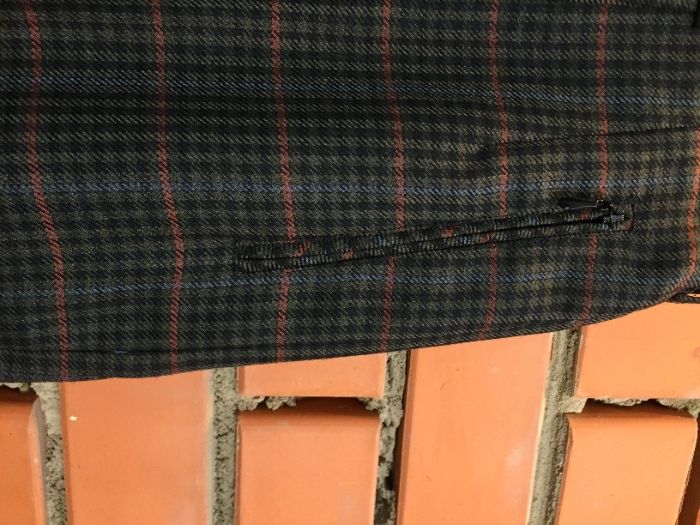 Винтажные шерстяные брюки в клетку с высокой посадкой 44-46 р.