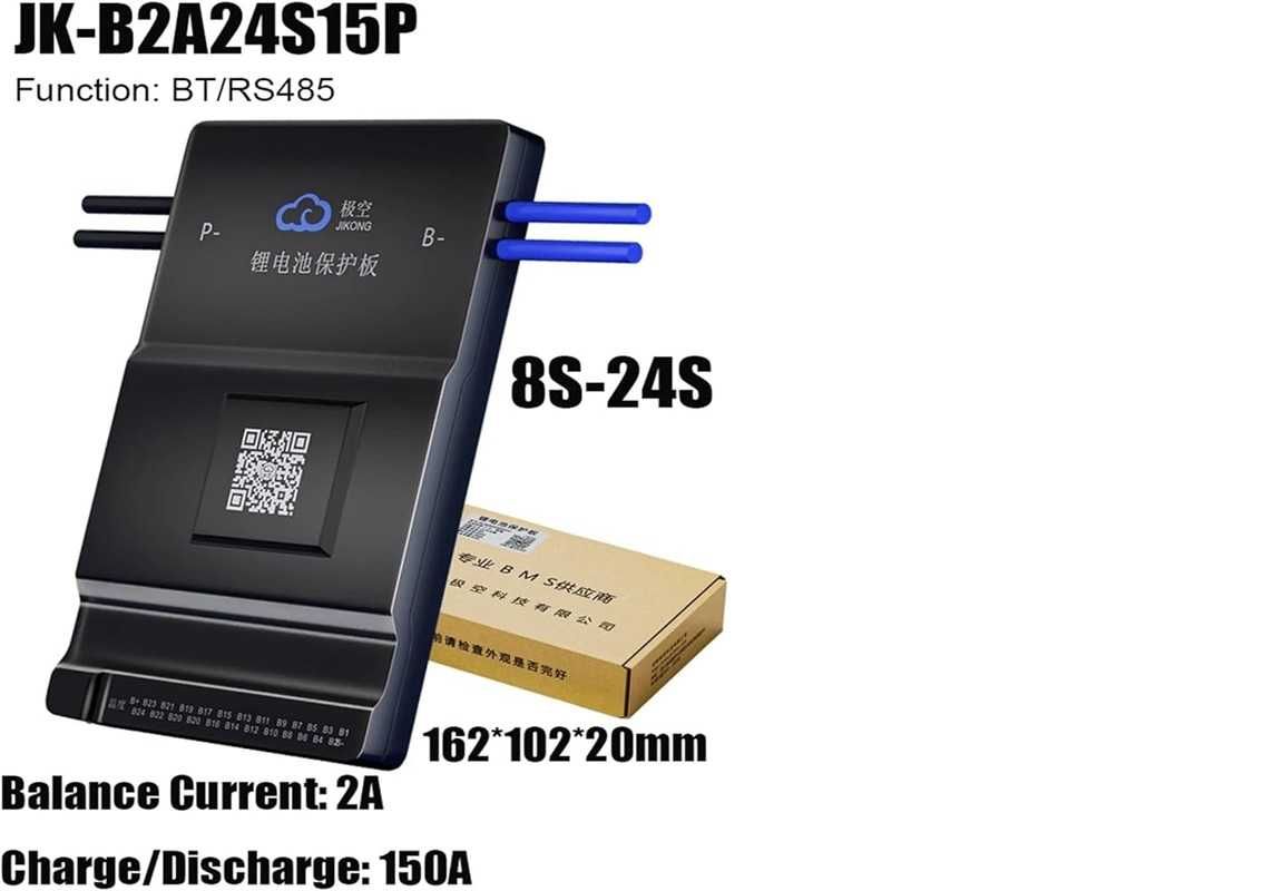B2A24S15P 150A(300А) JiKong Bms для LiFePo4 балансир 2А