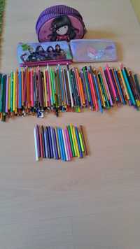 Imensos lápis cor + estojos