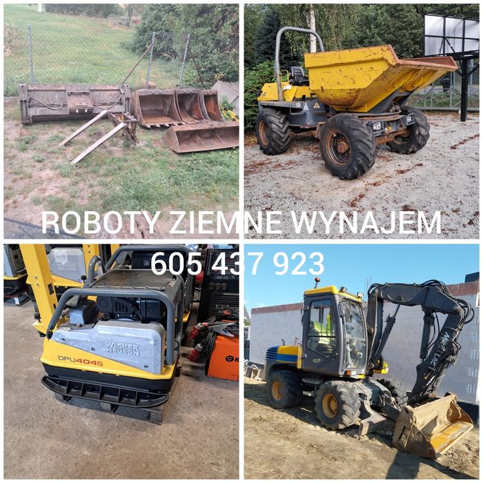 Koparka mecalac roboty ziemne wynajem