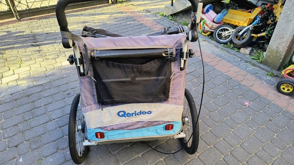 Przyczepka rowerowa queridoo 2 dla bliźniaków