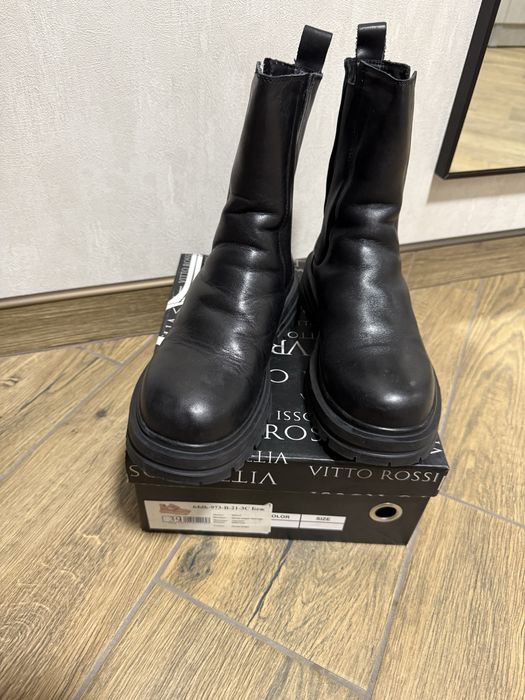 Ботінки-черевики зимові з натуральнлюої шкіри