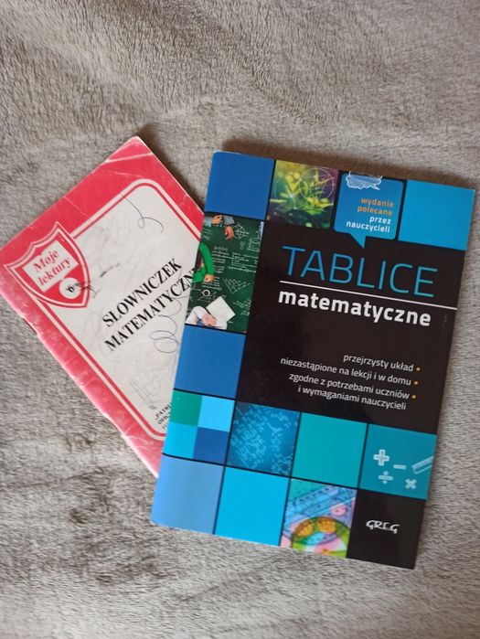 tablica matematyczna Greg + słowniczek matematyczny