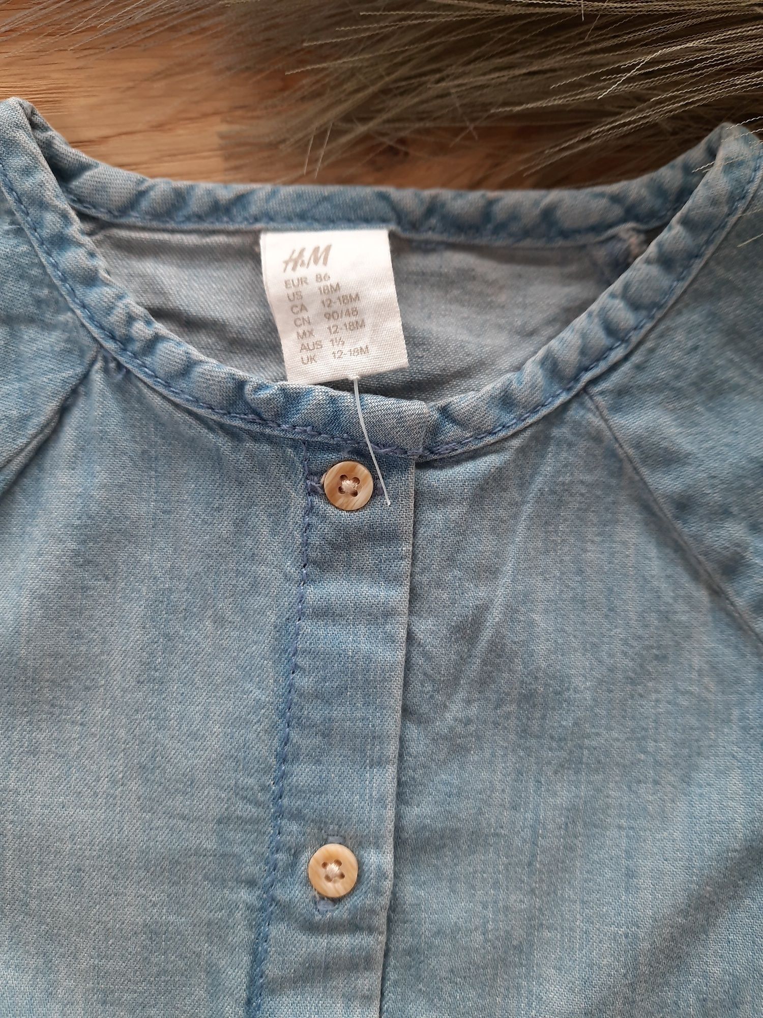 H&M Nows sukienka denim / dżins rozm.86cm