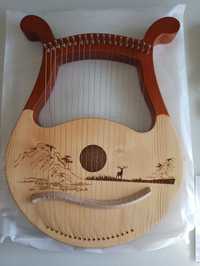Harpa lira de 19 cordas instrumento musical