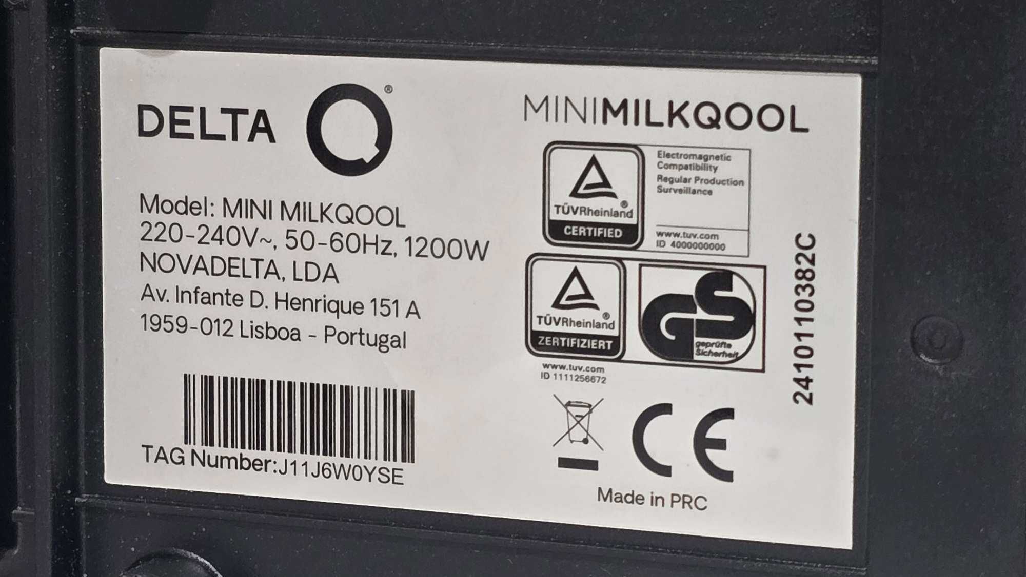 Ekspres kapsułkowy Delta Q MILKQOOL mini 20 bar czarny