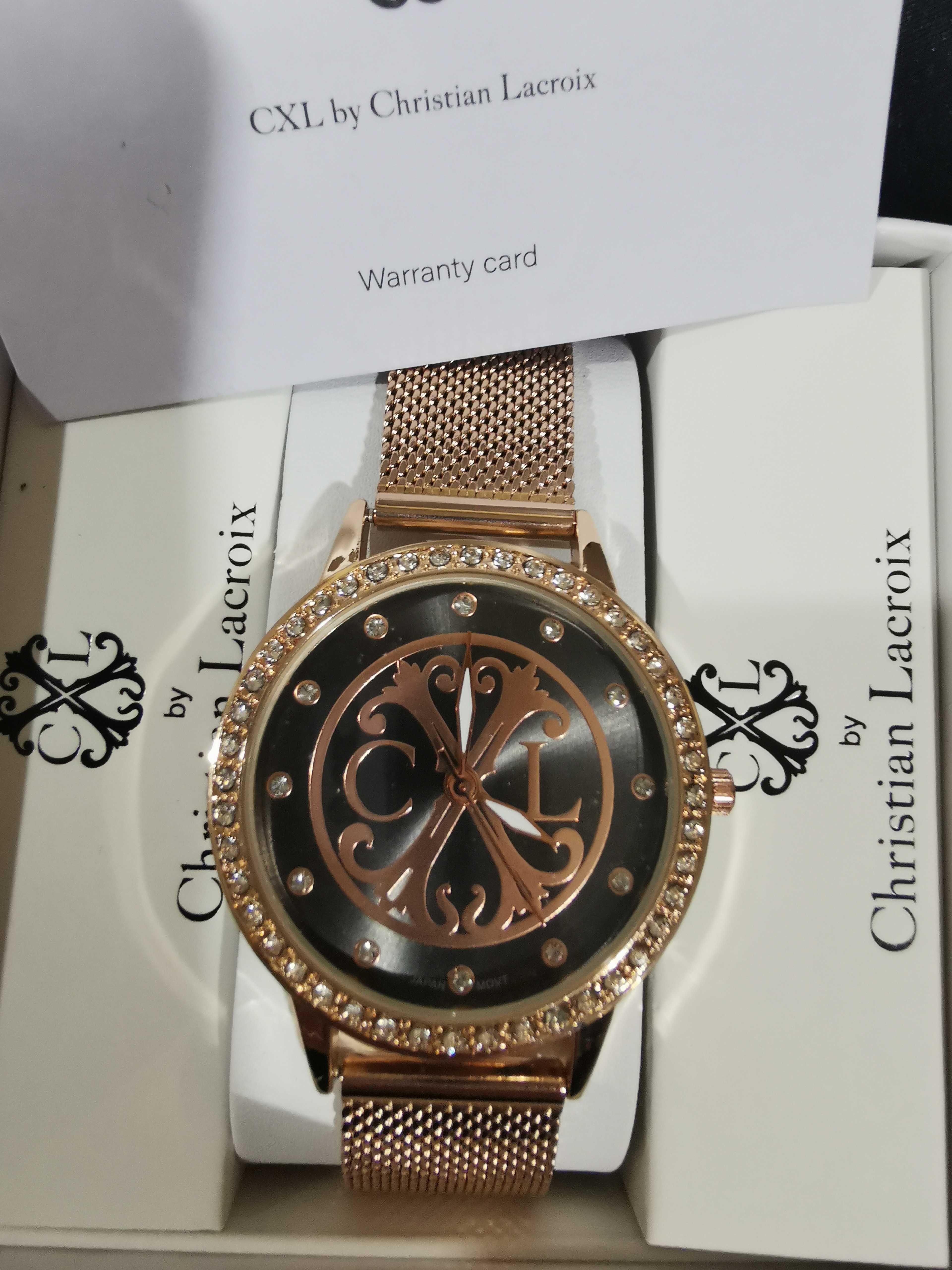 Relógio mulher Christian Lacroix dourado rosa novo