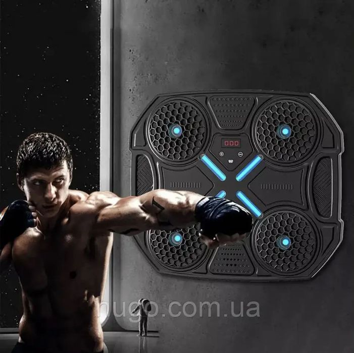 Мишень для бокса музыкальная с счетчиком ударов перчатками и Bluetooth