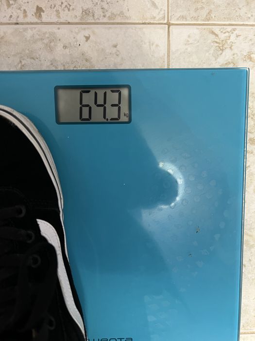 Balança digital azul