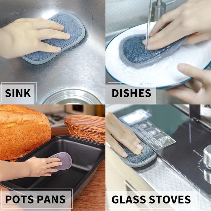 6szt Gąbka do mycia naczyń, zmywak, gąbka kuchenna