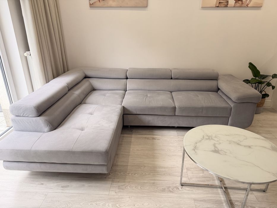 Naroznik szary rozkladany stan b dobry