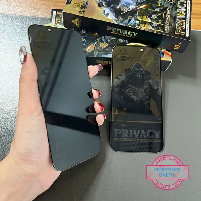 Захисне скло Privacy (Антишпигун) iPhone 16 pro та інші!