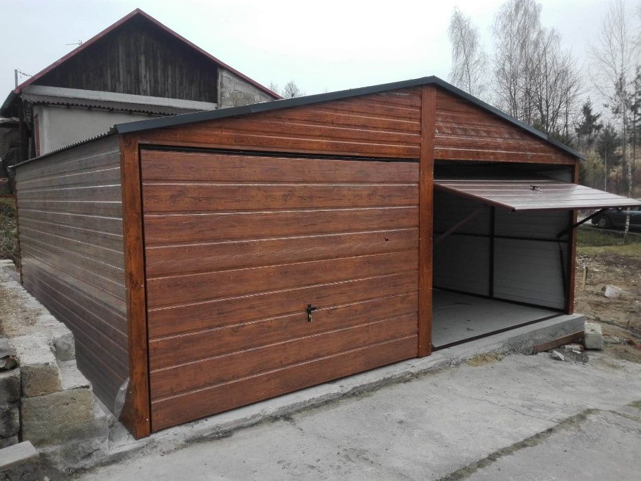 garaż 3x5, garaże, hale, garaże drewnopodobne, wzmocnione profilem