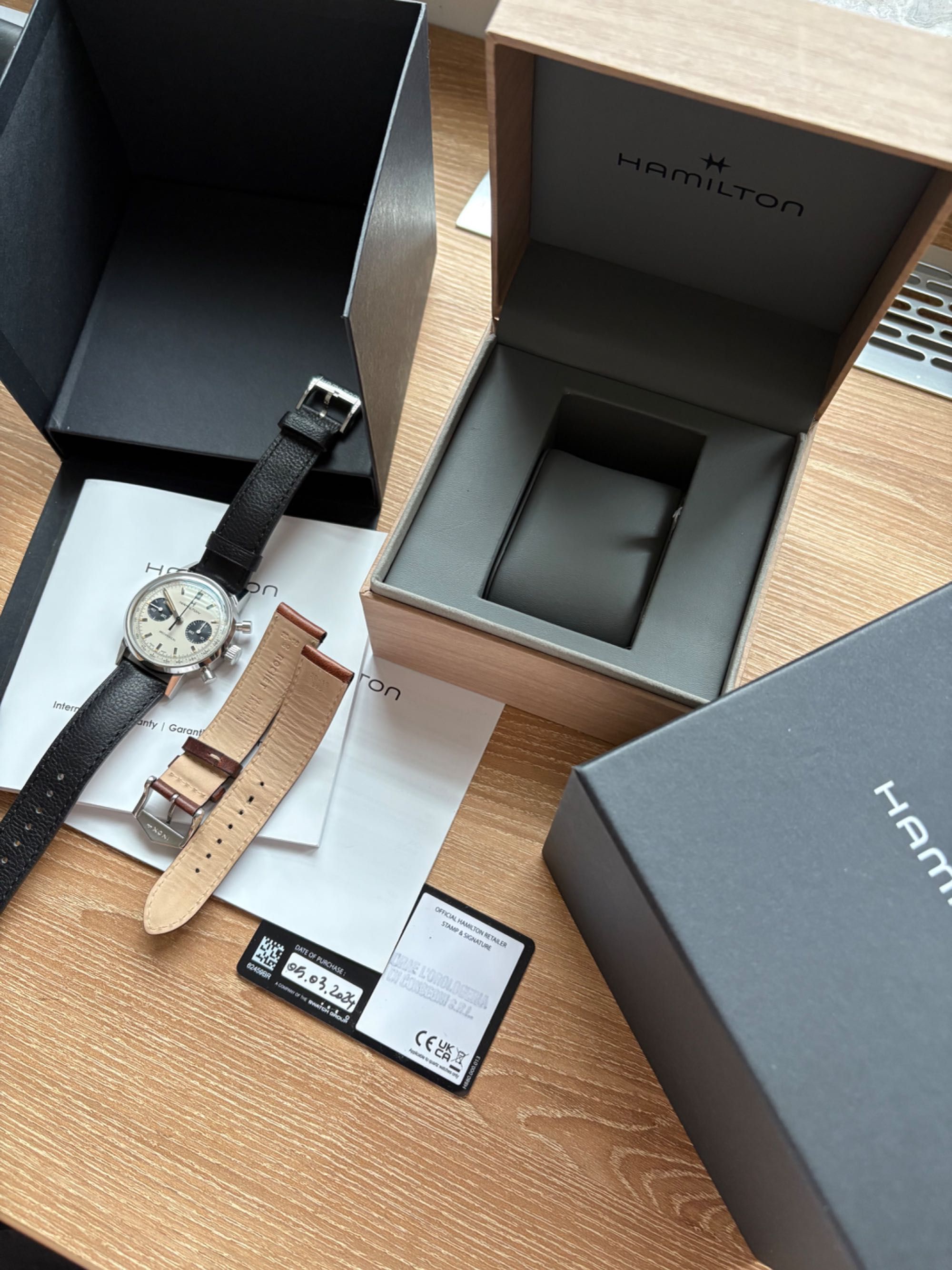 Hamilton zegarek intra-matic chronograph H Panda