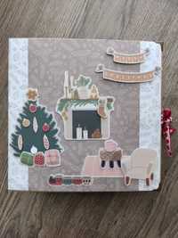 Duży Album świąteczny scrapbooking handamde