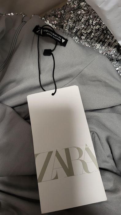Срібляста сукня, S, XL ZARA