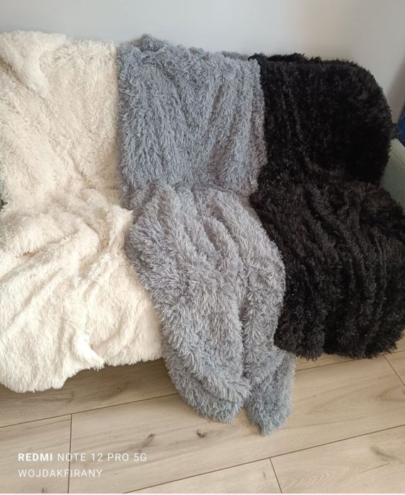 Narzuta pled szary misio