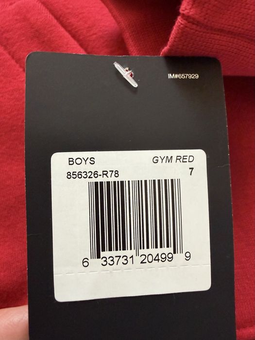 Bluza chłopięca Jordan r. 116-122, 6-7 lat NOWA Czerwona Bawełna