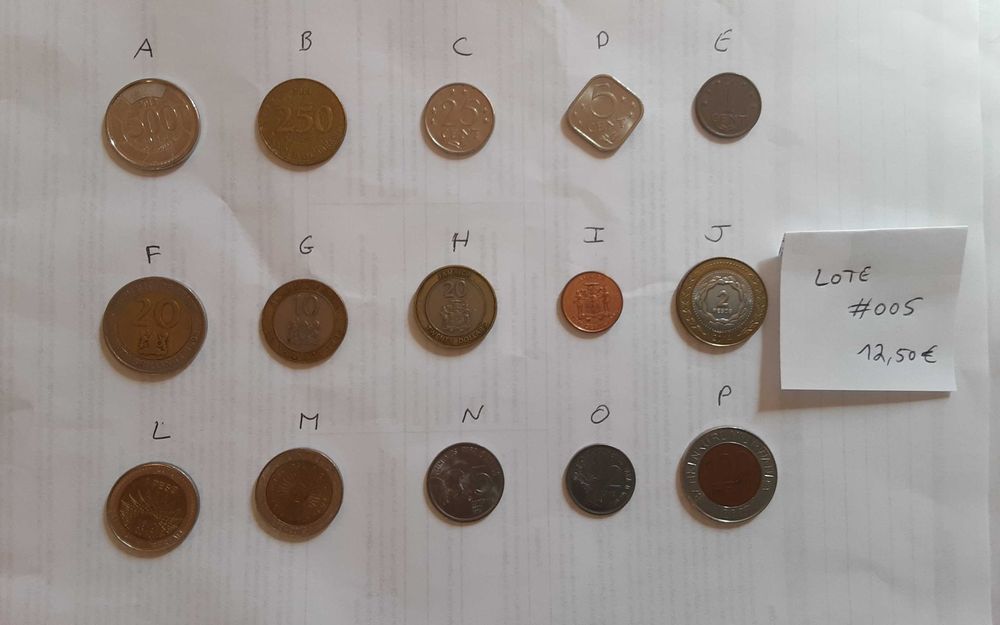 4 lotes de 15 moedas(b)